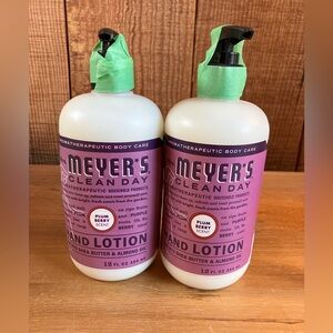 Mrs Meyers Plum Berry Hand Lotion (12 oz) - 2 Bottles - Shea Butter Almond Oil